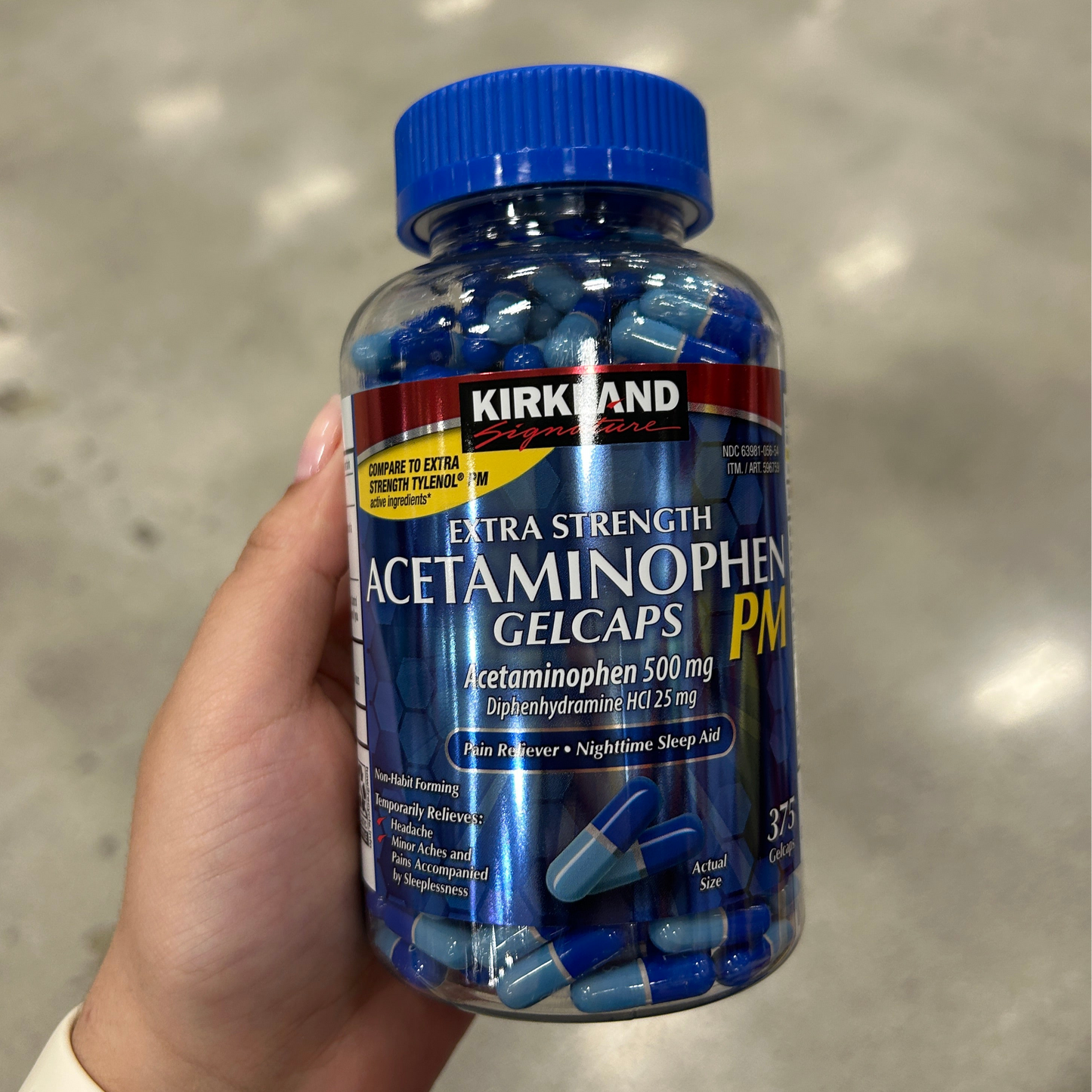 Cápsulas Acetaminofem PM - Kirkland Signature