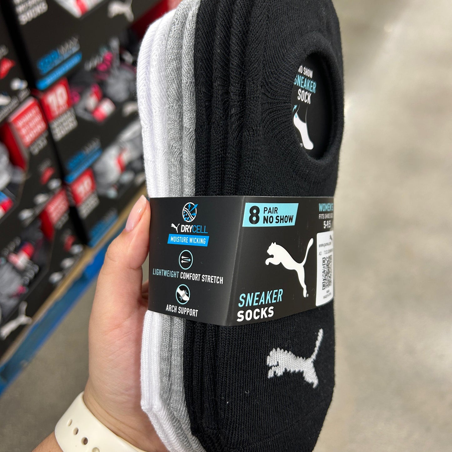 Media talonera Originales Set x8 neutros - Puma