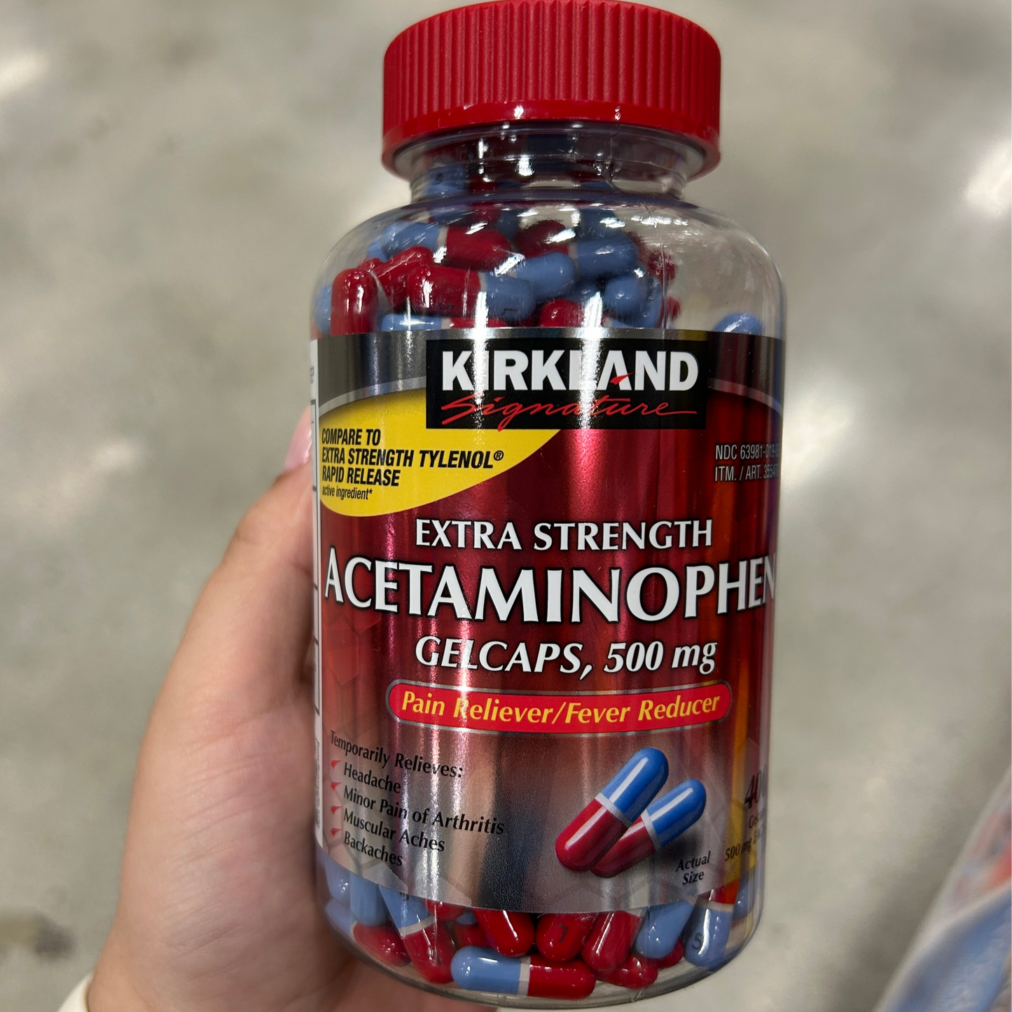 Cápsulas Acetaminofem - Kirkland Signature